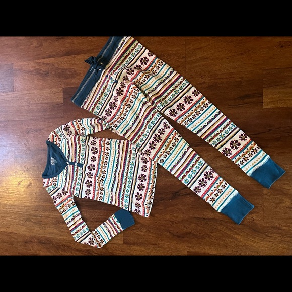 Lazy bone pajama set thermo print flower multicolor sz xs NWOT - Picture 1 of 7